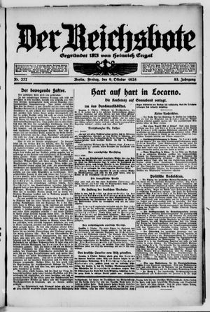 Der Reichsbote vom 09.10.1925