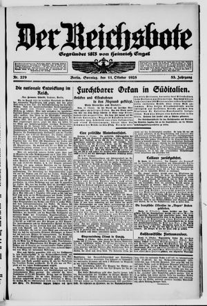 Der Reichsbote vom 11.10.1925