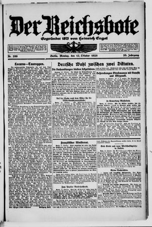 Der Reichsbote vom 12.10.1925