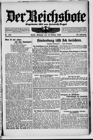 Der Reichsbote on Oct 14, 1925