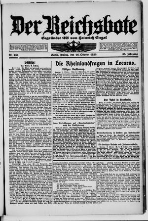 Der Reichsbote vom 16.10.1925