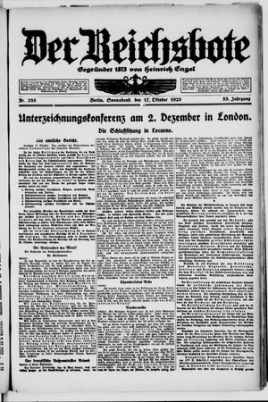 Der Reichsbote vom 17.10.1925