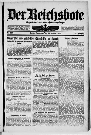 Der Reichsbote vom 22.10.1925