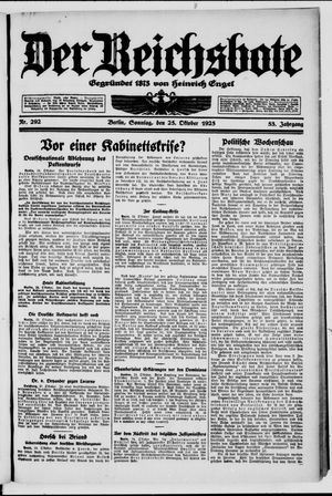 Der Reichsbote on Oct 25, 1925