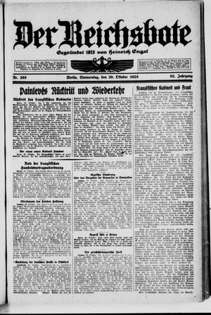 Der Reichsbote vom 29.10.1925