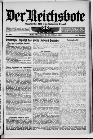Der Reichsbote on Oct 31, 1925