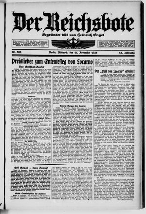 Der Reichsbote vom 11.11.1925