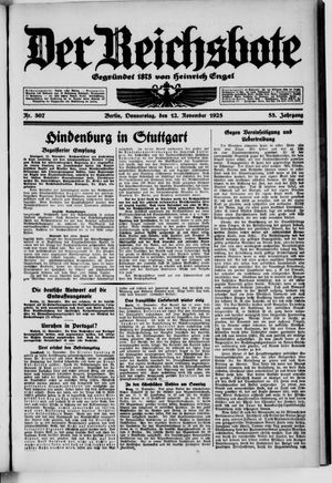 Der Reichsbote vom 12.11.1925