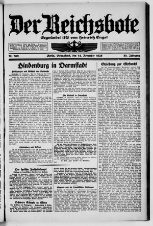 Der Reichsbote vom 14.11.1925