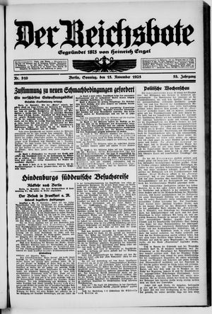 Der Reichsbote vom 15.11.1925