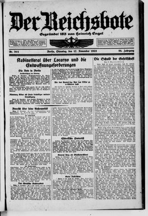 Der Reichsbote vom 17.11.1925