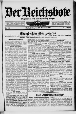 Der Reichsbote vom 20.11.1925