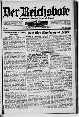 Der Reichsbote vom 25.11.1925