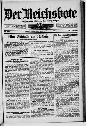 Der Reichsbote vom 26.11.1925