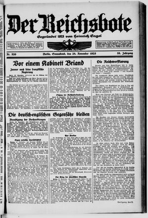 Der Reichsbote vom 28.11.1925
