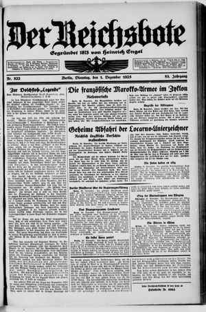 Der Reichsbote vom 01.12.1925