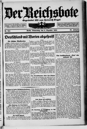 Der Reichsbote vom 03.12.1925