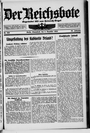 Der Reichsbote on Dec 5, 1925