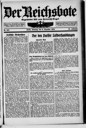Der Reichsbote vom 06.12.1925
