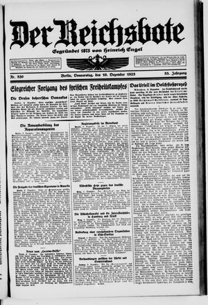 Der Reichsbote on Dec 10, 1925
