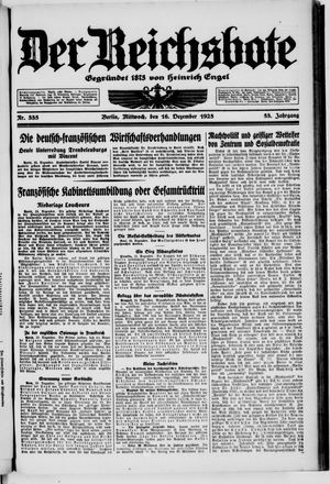 Der Reichsbote on Dec 16, 1925