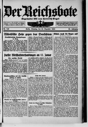 Der Reichsbote on Dec 22, 1925