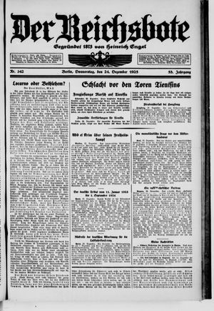 Der Reichsbote vom 24.12.1925