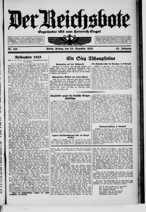 Der Reichsbote vom 25.12.1925