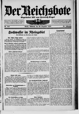 Der Reichsbote vom 30.12.1925