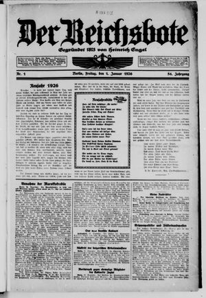 Der Reichsbote vom 01.01.1926