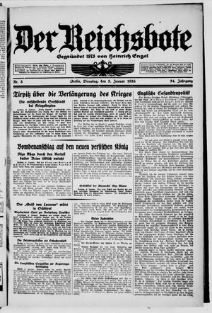 Der Reichsbote vom 05.01.1926