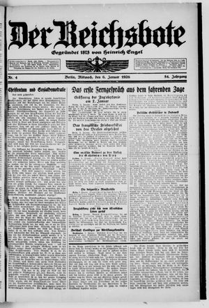 Der Reichsbote vom 06.01.1926