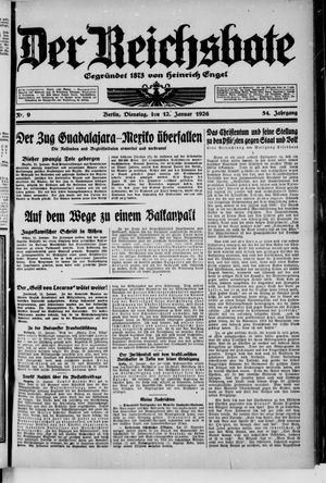 Der Reichsbote vom 12.01.1926
