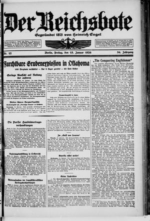 Der Reichsbote vom 15.01.1926