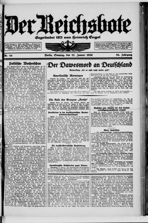 Der Reichsbote vom 17.01.1926