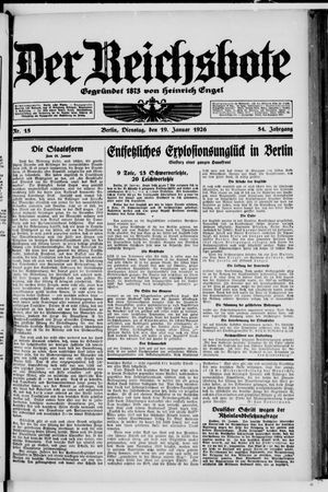 Der Reichsbote vom 19.01.1926