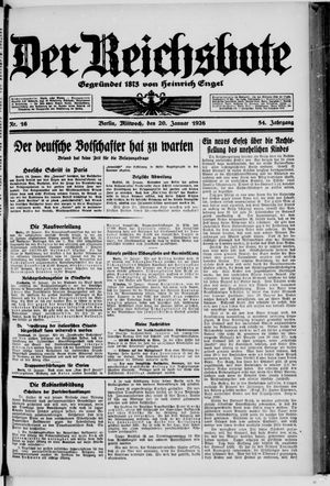 Der Reichsbote on Jan 20, 1926