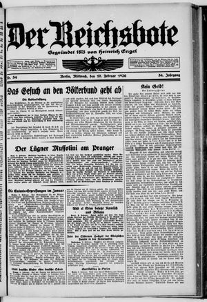 Der Reichsbote vom 10.02.1926