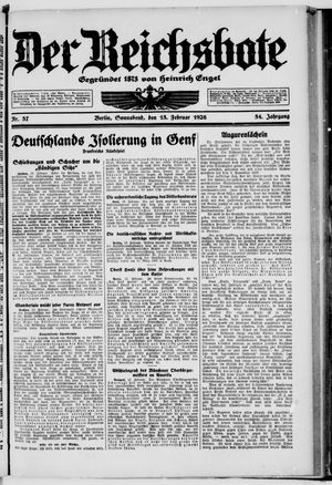 Der Reichsbote on Feb 13, 1926