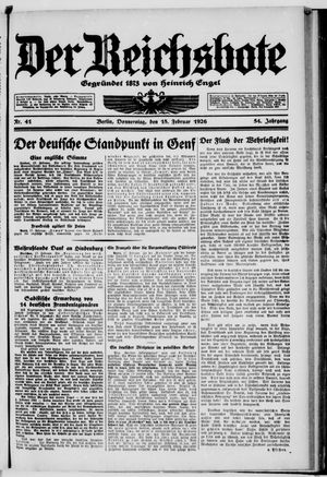 Der Reichsbote vom 18.02.1926