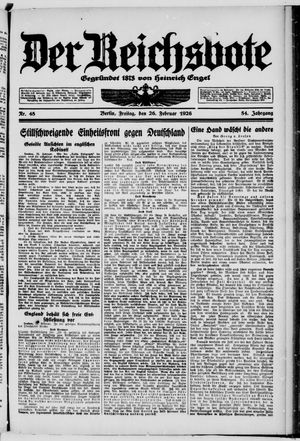 Der Reichsbote on Feb 26, 1926