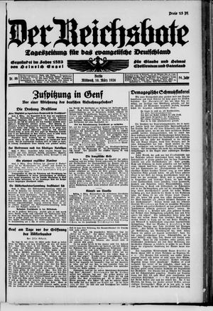 Der Reichsbote vom 10.03.1926