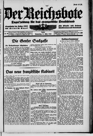 Der Reichsbote vom 11.03.1926