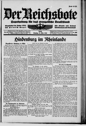 Der Reichsbote on Mar 23, 1926