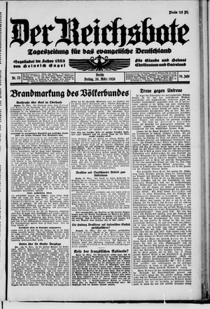 Der Reichsbote on Mar 26, 1926