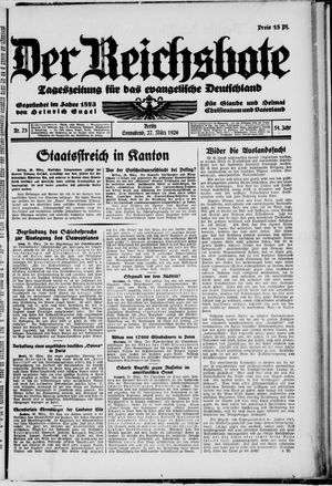 Der Reichsbote vom 27.03.1926