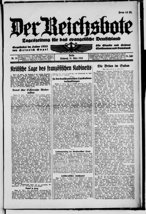 Der Reichsbote vom 31.03.1926