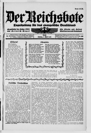 Der Reichsbote vom 04.04.1926