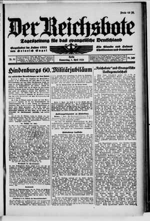 Der Reichsbote vom 08.04.1926