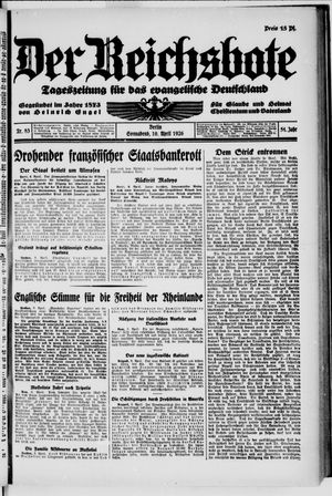 Der Reichsbote on Apr 10, 1926
